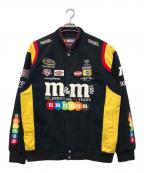 JH Designジェイエイチデザイン）の古着「m&m's レーシングジャケット」｜ブラック×イエロー
