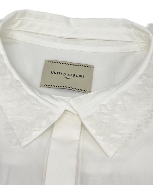 UNITED ARROWS TOKYO（ユナイテッドアローズトウキョウ）UNITED ARROWS TOKYO (ユナイテッドアローズトウキョウ) チュールカラー 2WAY ブラウス ホワイト サイズ:下記参照の古着・服飾アイテム