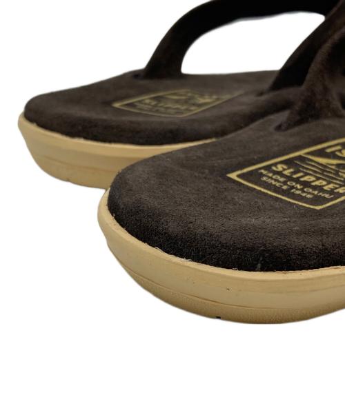 ISLAND SLIPPER（アイランドスリッパ）ISLAND SLIPPER (アイランドスリッパ) スウェードサンダル ブラウン サイズ:8 未使用品の古着・服飾アイテム