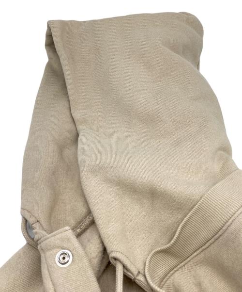 Champion（チャンピオン）Champion (チャンピオン) N.HOOLYWOOD (エヌ ハリウッド) SNAP HOODIE SWEATSHIRT ベージュ サイズ:Lの古着・服飾アイテム