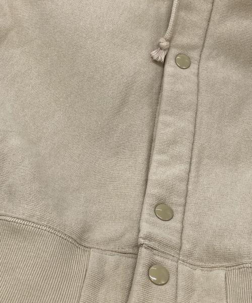 Champion（チャンピオン）Champion (チャンピオン) N.HOOLYWOOD (エヌ ハリウッド) SNAP HOODIE SWEATSHIRT ベージュ サイズ:Lの古着・服飾アイテム