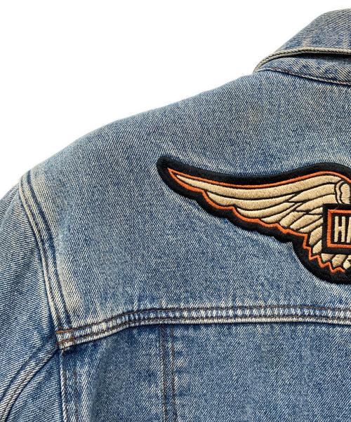 HARLEY-DAVIDSON（ハーレーダビッドソン）HARLEY-DAVIDSON (ハーレーダビッドソン) ジップデザインデニムジャケット インディゴ サイズ:Lの古着・服飾アイテム