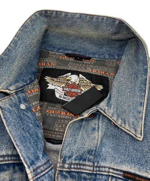 HARLEY-DAVIDSON（ハーレーダビッドソン）HARLEY-DAVIDSON (ハーレーダビッドソン) ジップデザインデニムジャケット インディゴ サイズ:Lの古着・服飾アイテム