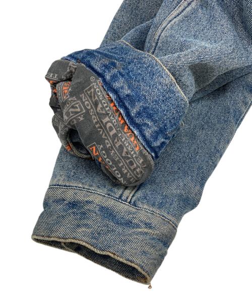 HARLEY-DAVIDSON（ハーレーダビッドソン）HARLEY-DAVIDSON (ハーレーダビッドソン) ジップデザインデニムジャケット インディゴ サイズ:Lの古着・服飾アイテム