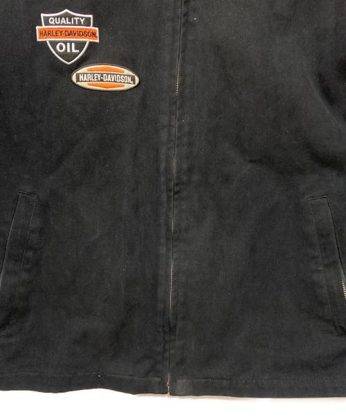 HARLEY-DAVIDSON（ハーレーダビッドソン）HARLEY-DAVIDSON (ハーレーダビッドソン) バック刺繍レーシングジャケット ブラック サイズ:Lの古着・服飾アイテム