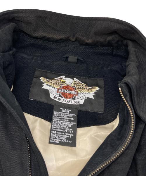 HARLEY-DAVIDSON（ハーレーダビッドソン）HARLEY-DAVIDSON (ハーレーダビッドソン) バック刺繍レーシングジャケット ブラック サイズ:Lの古着・服飾アイテム