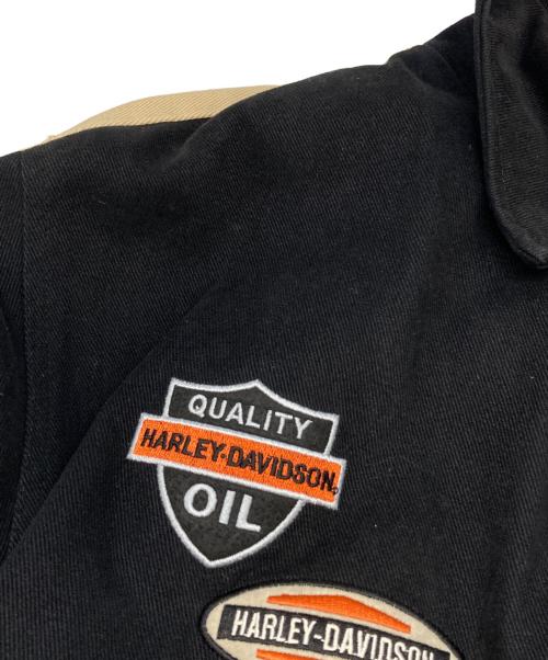 HARLEY-DAVIDSON（ハーレーダビッドソン）HARLEY-DAVIDSON (ハーレーダビッドソン) バック刺繍レーシングジャケット ブラック サイズ:Lの古着・服飾アイテム