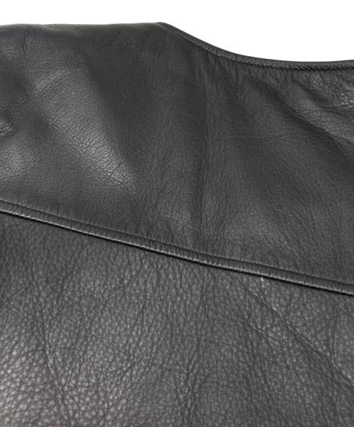 HARLEY-DAVIDSON（ハーレーダビッドソン）HARLEY-DAVIDSON (ハーレーダビッドソン) レースアップレザーベスト ブラック サイズ:Lの古着・服飾アイテム