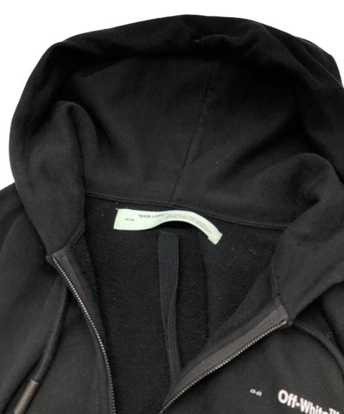 OFFWHITE（オフホワイト）OFFWHITE (オフホワイト) クロスアロージップパーカー ブラック サイズ:Lの古着・服飾アイテム