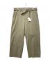 AURALEE（オーラリー）の古着「WASHED FINX SILK CHAMBRAY BELTED PANTS」｜カーキ