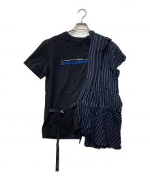 sacai（サカイ）の古着「The Big Lebowski ドッキングTシャツ」｜ブラック