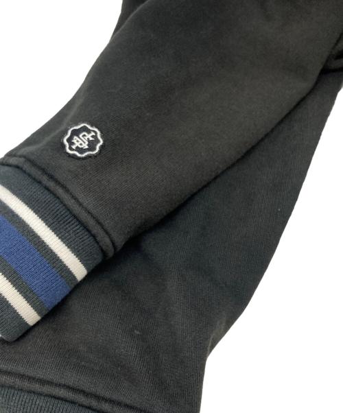 stussy（ステューシー）stussy (ステューシー) スウェットスタジャン グレー×ブラック サイズ:XLの古着・服飾アイテム