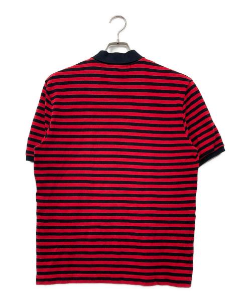 GUCCI（グッチ）GUCCI (グッチ) ボーダーポロシャツ レッド×ブラック サイズ:XLの古着・服飾アイテム