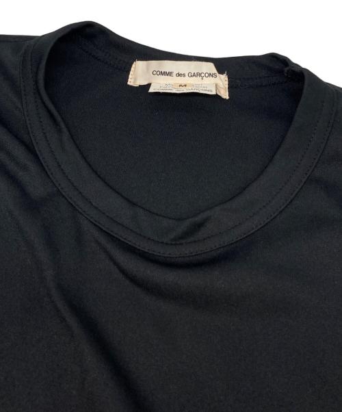COMME des GARCONS（コムデギャルソン）COMME des GARCONS (コムデギャルソン) ギャザー切替カットソー ブラック×レッド サイズ:Mの古着・服飾アイテム