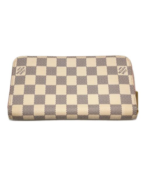 LOUIS VUITTON（ルイ ヴィトン）LOUIS VUITTON (ルイ ヴィトン) ダミエ・アズール ジッピーウォレット ホワイト×ピンク サイズ:下記参照の古着・服飾アイテム