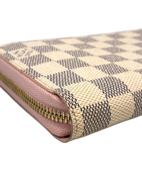 LOUIS VUITTON（ルイ ヴィトン）LOUIS VUITTON (ルイ ヴィトン) ダミエ・アズール ジッピーウォレット ホワイト×ピンク サイズ:下記参照の古着・服飾アイテム