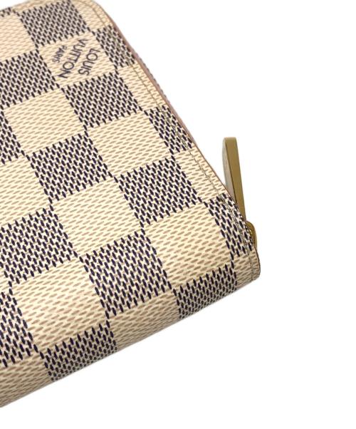 LOUIS VUITTON（ルイ ヴィトン）LOUIS VUITTON (ルイ ヴィトン) ダミエ・アズール ジッピーウォレット ホワイト×ピンク サイズ:下記参照の古着・服飾アイテム