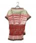 Vivienne Westwood RED LABEL (ヴィヴィアンウエストウッドレッドレーベル) ダメージ加工カラーブロックニット グリーン×レッド サイズ:00：10000円