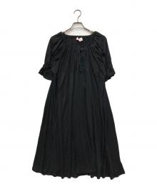 Vivienne Westwood RED LABEL（ヴィヴィアンウエストウッドレッドレーベル）の古着「ギャザーワンピース」｜ブラック