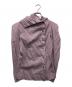 Vivienne Westwood RED LABEL（ヴィヴィアンウエストウッドレッドレーベル）の古着「アシンメトリーストライプリボンシャツ」｜グレー×ピンク