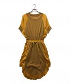 Vivienne Westwood RED LABELヴィヴィアンウエストウッドレッドレーベル）の古着「ウエストギャザー切替スウェットワンピース」｜イエロー
