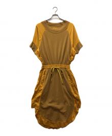 Vivienne Westwood RED LABEL（ヴィヴィアンウエストウッドレッドレーベル）の古着「ウエストギャザー切替スウェットワンピース」｜イエロー