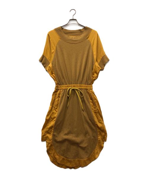 Vivienne Westwood RED LABEL（ヴィヴィアンウエストウッドレッドレーベル）Vivienne Westwood RED LABEL (ヴィヴィアンウエストウッドレッドレーベル) ウエストギャザー切替スウェットワンピース イエロー サイズ:00の古着・服飾アイテム