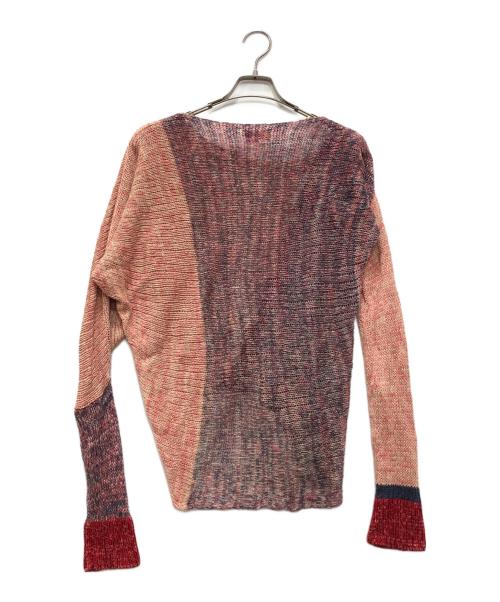 Vivienne Westwood RED LABEL（ヴィヴィアンウエストウッドレッドレーベル）Vivienne Westwood RED LABEL (ヴィヴィアンウエストウッドレッドレーベル) アシンメトリーニットカーディガン ピンク サイズ:2の古着・服飾アイテム