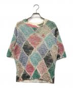 Vivienne Westwood RED LABELヴィヴィアンウエストウッドレッドレーベル）の古着「オーブ刺繍半袖ニット」｜マルチカラー