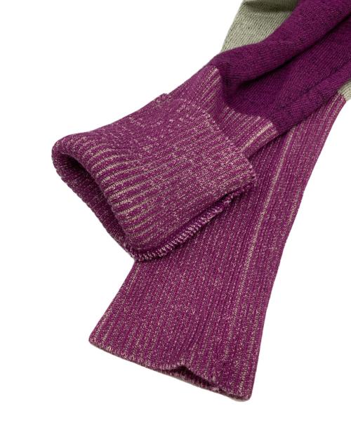 Vivienne Westwood RED LABEL CHOICE（ヴィヴィアンウエストウッドレッドレーベル チョイス）Vivienne Westwood RED LABEL CHOICE (ヴィヴィアンウエストウッドレッドレーベル チョイス) ジャガードニット パープル×グリーン サイズ:2の古着・服飾アイテム