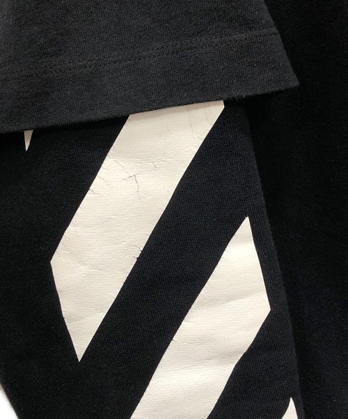 OFFWHITE（オフホワイト）OFFWHITE (オフホワイト) BERNINI LAYERED HOODIE ブラック サイズ:Mの古着・服飾アイテム