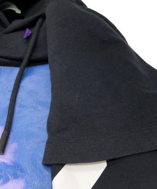 OFFWHITE（オフホワイト）OFFWHITE (オフホワイト) BERNINI LAYERED HOODIE ブラック サイズ:Mの古着・服飾アイテム