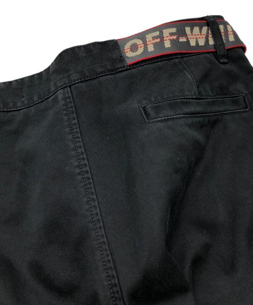 OFFWHITE（オフホワイト）OFFWHITE (オフホワイト) ロゴベルテッドパンツ ブラック サイズ:32の古着・服飾アイテム