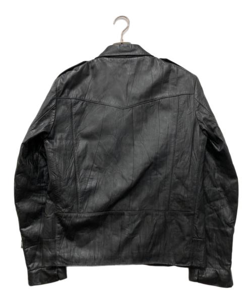 NUMBER (N)INE（ナンバーナイン）NUMBER (N)INE (ナンバーナイン) レザーダブルライダースジャケット ブラック サイズ:3の古着・服飾アイテム