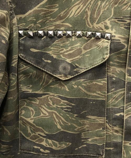 Hysteric Glamour（ヒステリックグラマー）Hysteric Glamour (ヒステリックグラマー) タイガーカモミリタリージャケット カーキ サイズ:Lの古着・服飾アイテム