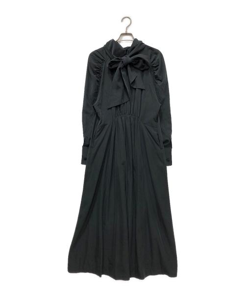CASA FLINE（カーサフライン）CASA FLINE (カーサフライン) ボウタイロングワンピース グレー サイズ:Fの古着・服飾アイテム