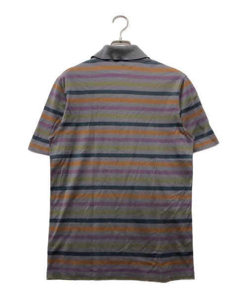 LOUIS VUITTON（ルイ ヴィトン）LOUIS VUITTON (ルイ ヴィトン) ボーダーポロシャツ グレー×パープル サイズ:Mの古着・服飾アイテム