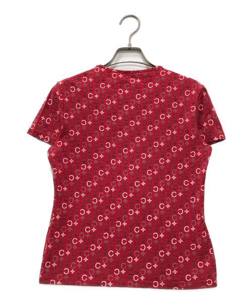 CELINE（セリーヌ）CELINE (セリーヌ) トリオンフ総柄Tシャツ レッド サイズ:Lの古着・服飾アイテム