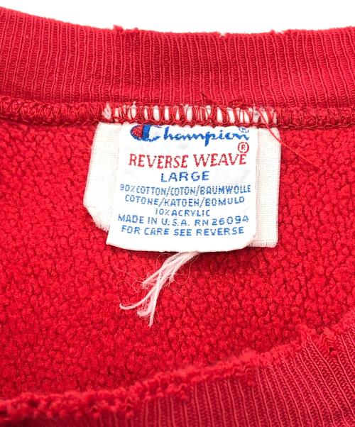Champion REVERSE WEAVE（チャンピオン リバース ウィーブ）Champion REVERSE WEAVE (チャンピオン リバース ウィーブ) 90’S リバースウィーブスウェット レッド サイズ:Lの古着・服飾アイテム