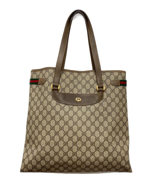 GUCCI（グッチ）GUCCI (グッチ) シェリーライン・トートバッグ ブラウン サイズ:下記参照の古着・服飾アイテム