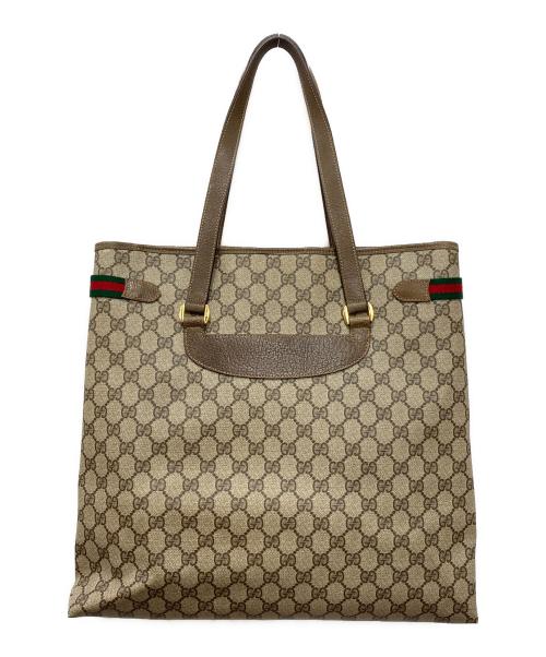 GUCCI（グッチ）GUCCI (グッチ) シェリーライン・トートバッグ ブラウン サイズ:下記参照の古着・服飾アイテム