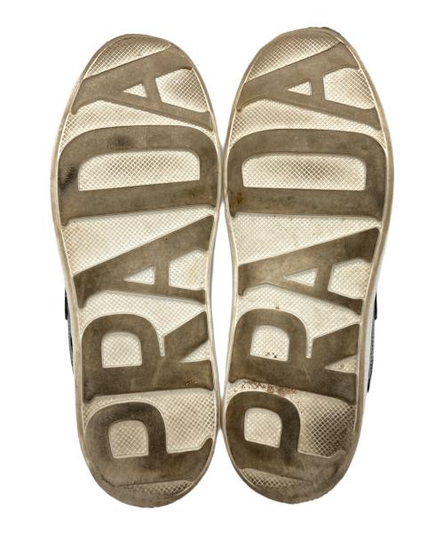 PRADA（プラダ）PRADA (プラダ) ロボットレザーパッチスニーカー ホワイト サイズ:37の古着・服飾アイテム
