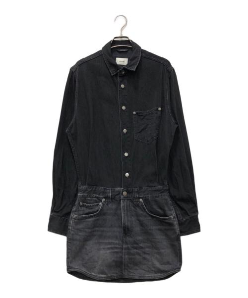 haikure（ハイクル）HAIKURE (ハイクル) デニムワンピース  TAMU MID BLACK ブラック サイズ:Sの古着・服飾アイテム