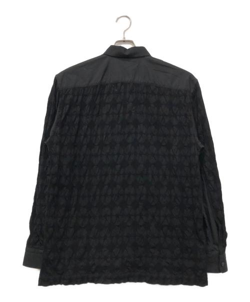 ISSEY MIYAKE MEN（イッセイミヤケメン）ISSEY MIYAKE MEN (イッセイミヤケメン) ダイヤジャガードワッフルシャツ ブラック サイズ:2の古着・服飾アイテム