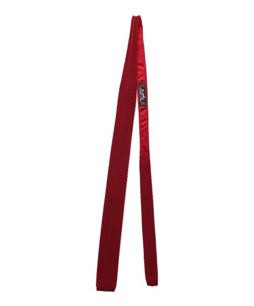 HERMES（エルメス）HERMES (エルメス) ニットタイ レッド サイズ:下記参照の古着・服飾アイテム