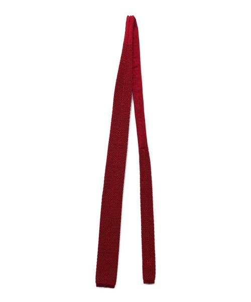 HERMES（エルメス）HERMES (エルメス) ニットタイ レッド サイズ:下記参照の古着・服飾アイテム