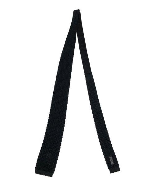 HERMES（エルメス）HERMES (エルメス) ニットタイ ブラック サイズ:下記参照の古着・服飾アイテム