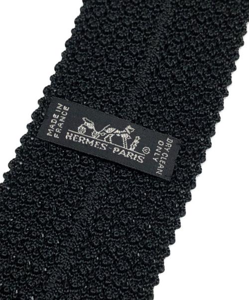 HERMES（エルメス）HERMES (エルメス) ニットタイ ブラック サイズ:下記参照の古着・服飾アイテム
