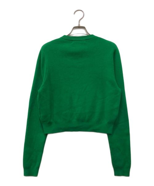 CABAN（キャバン）CABaN (キャバン) コットンカシミヤ クルーネックカーディガン グリーン サイズ:XSの古着・服飾アイテム