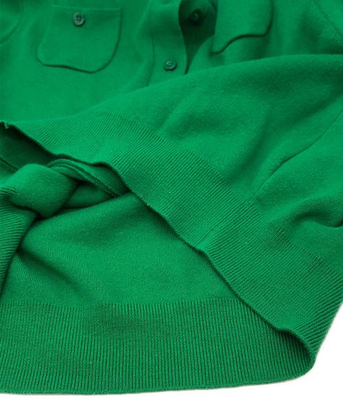 CABAN（キャバン）CABaN (キャバン) コットンカシミヤ クルーネックカーディガン グリーン サイズ:XSの古着・服飾アイテム